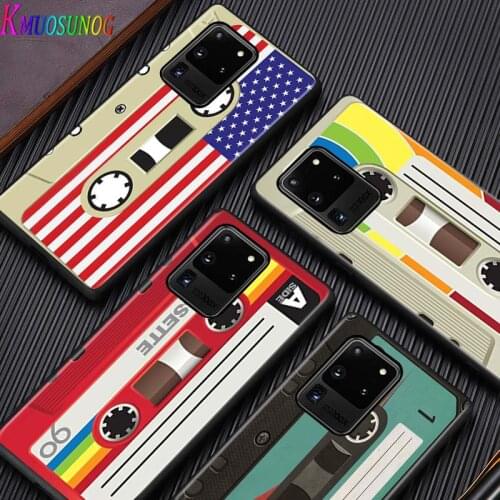 Retro vintage tape for Samsung Note 20 S20 FE Lite Ultra Plus A91 A81 A71 A51 A41 A31 A21 A11 A12 A42 A01 Phone Case