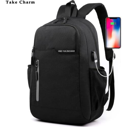 Trendy Backpack Business Casual Student Schoolbag Comfortable Anti-theft USB Charging Quality Laptop Backpack