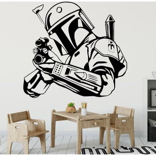 Warrior Wall Decal Modern Movie Character Vinyl Teen Room Interior Waterproof Wall Stickers Home Decoration Living Room Z099