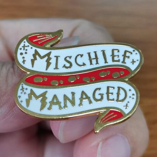 Mischief Managed Enamel Pin Magic can be mischievous. No need to "reveal your secrets" though Brooch Jewelry