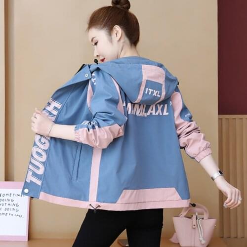 2021 Fashion Windbreaker Jacket Women Spring Long Sleeve Bomber Short Jacket Coats Thin Female Loose Jackets Outerwear Clothes