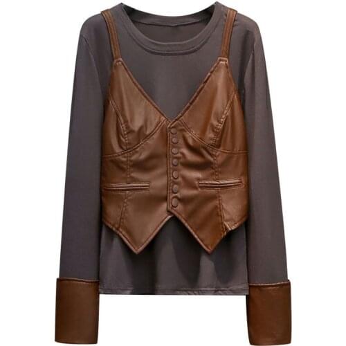 XLMJDZGS Women's Leather Vests