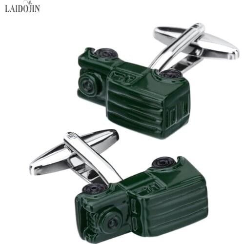 LAIDOJIN 3D Car Model Cufflinks for Mens Shirt Cuff buttons High Quality Enamel Cuff Links Brand Fashion Jewelry Gift Gemelos