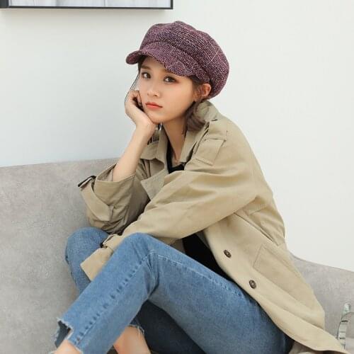 Maikun Internet Celebrity Octagonal Hat Female Spring And Autumn Fashion Wild Japanese British Painter Cap Beret