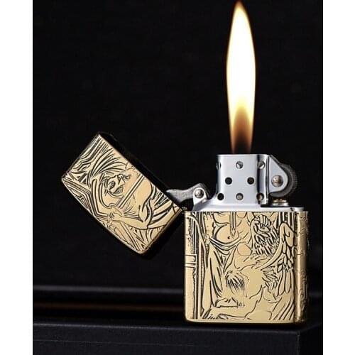 Zorro Retro Brass Wheel Kerosene Classic Creative Mens Smoking Accessories Gadgets Mens Gift