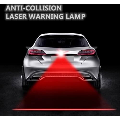 1PC Car Auto LED Laser Fog Light Vehicle Anti-Collision Taillight Brake Warning Lamp Car Parking Brake Light Tail Warning Bulb