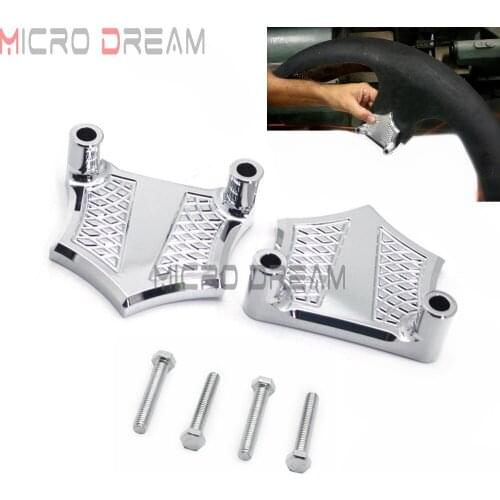 2X Chrome 1.25"/ 1-1/4" Front Mudguard Fender Brackets Spacers For 5.50" Fender 21" Touring Electra Glide 1984-2013 Lowers 93-13