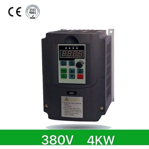 380v 4kw VFD Variable Frequency Drive VFD Inverter 3HP Input 3HP Output Frequency inverter spindle motor speed control