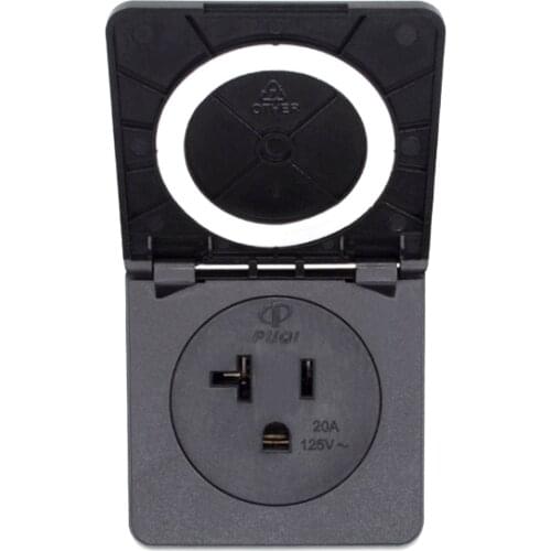 US Waterproof Socket 20A 125V American NEMA 5-20R Dustproof Industrial Outlet Socket IP44 AC Power Connector Plug Electrical W