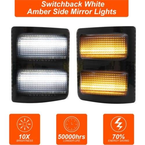 2PCS Side Switchback Marker&Turn Signal Light For 08-16 Ford F250 F350 F450 F550 Super Daytime Running Light