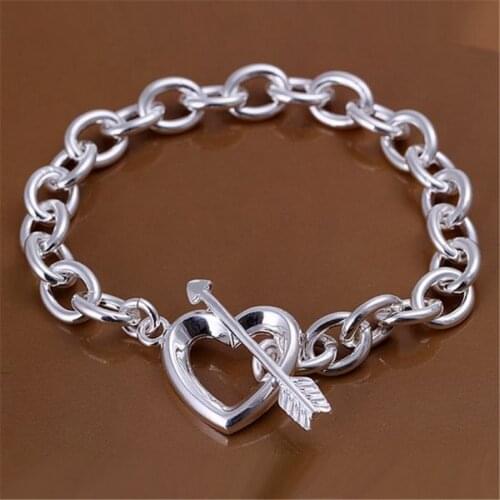 Silver color bracelets new listings high -quality fashion jewelry Christmas gifts stone mandrel bracelet