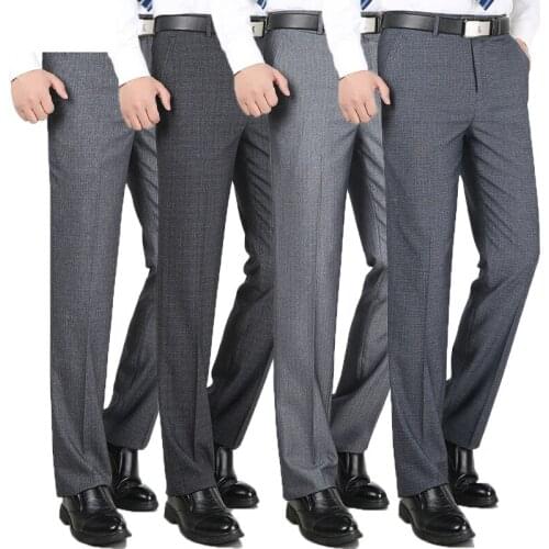 Fashion Thin Suit Pants Loose Men Pantalon Hombre Summer Men Dress Pants Classic Business Casual Straight Trousers High Quality