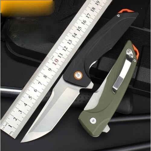 EDC Pocket Folding Knife D2 Blade G10 Handle Ball Bearing CNC Outdoor Hunting Survival Camping Fruit Knives Multi Tools
