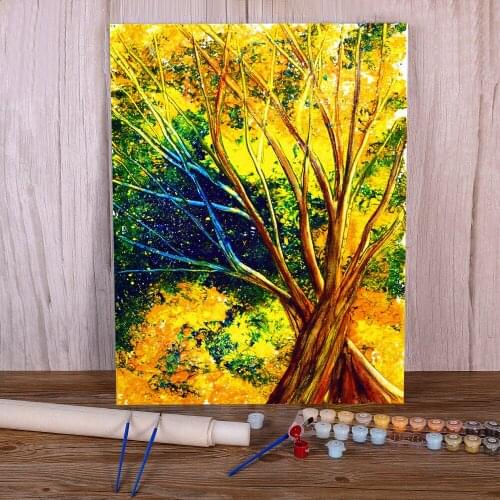 Natural Scenery Painting By Numbers Kit Acrylic Paints 40*50 Canvas Pictures Loft Wall Picture Crafts For Handiwork