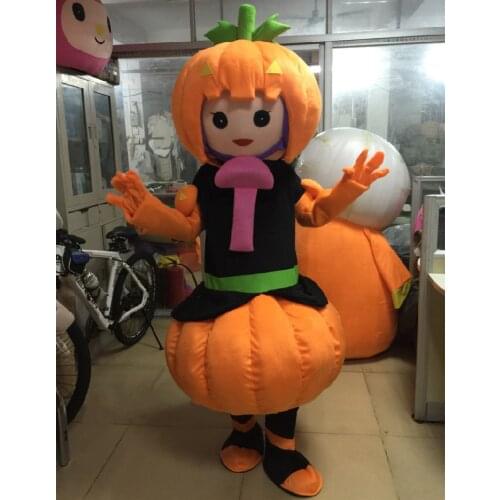 Pumpkin Mascot Vegetables Costume Suits Adults Size Cosplay Dress Outfits Halloween Party