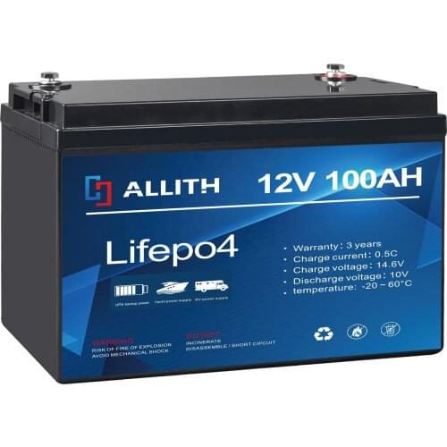 Deep cycle 12v 100ah lithium iron phosphate battery pack for Rv Golf carts