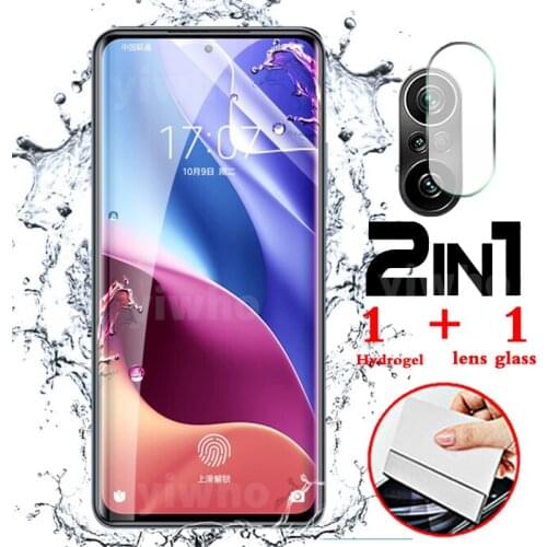 2 In 1 Hydrogel Soft for Xiaomi Mi 11 Lite Pro Ultra 11i 11x Poco X3 Pro NFC F3 M3 Redmi Note 8 9 10 Pro 9t 9s 10s Phone Cases