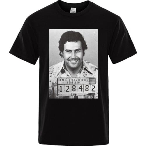 Pablo Escobar Male T-Shirt Colombian Drug Lord Men Tshirts High Quality Brand T Shirt Funny Streetwear Casual Top Man Tee Shirt