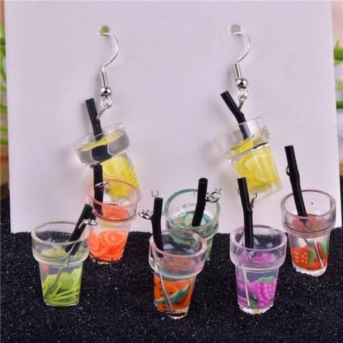 10pcs/pack fruit Drink cocktail resin Charms Earring Bracelet DIY Jewelry Making