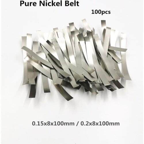 100pcs/lot Quality low resistance 99.96% pure nickel Strip for Spot Welder 18650 Lithium Battery spot welding machine