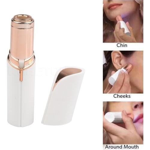 Portable Electric Hair Epilator Lady Women Hair Shaver Painless Hair Removal Lipstick Design Blade Shaver Dropship with Box