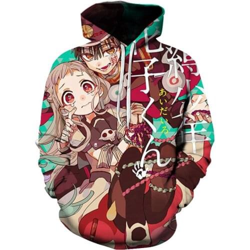 Toilet-Bound Hanako-kun Pullover Hoodies Long Sleeve Sweatshirt Boys Girls Men Women Clothes Parent-child Cartoon Coat