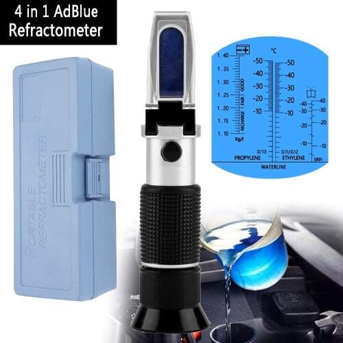 Hand Held Antifreeze Refractometer ATC Automotive Engine Fluid Glycol Point Car Battery Liquid Refractometer Antifreeze Tester