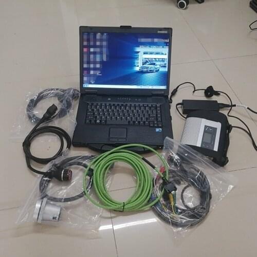 Sd connect c4 hdd MB star diagnosis with laptop cf52 newest software full set for 12v 24v best quality ready to work