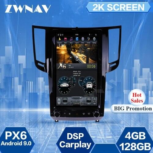 128G Tesla Screen Android Player For Infiniti FX25 FX35 FX37 Qx70 2009 2010 2011 2012 2013 2014 2015 GPS Audio Radio Stereo Unit