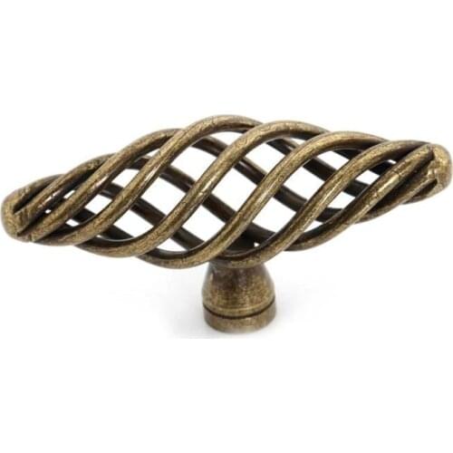 15Pcs/ Lot Big T-Style Omyhome Antique Steel Knobs Birdcage Knob Pull Handle ( D:70MM H:38MM )