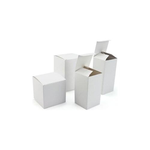 50pcs/blank cardboard gift gift box packaging buckle bottom box exquisite small carton / 350g white card