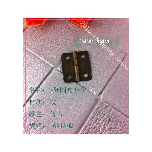 A07 Hardware accessories Wooden packing box accessories small antique hinge rectangular flat sheet 16mm*18mm