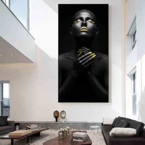 African Girls Canvas Paintings On The Wall Art Posters And Prints Black Girl Canvas Art Pictures For Living Room Cuadros Decor