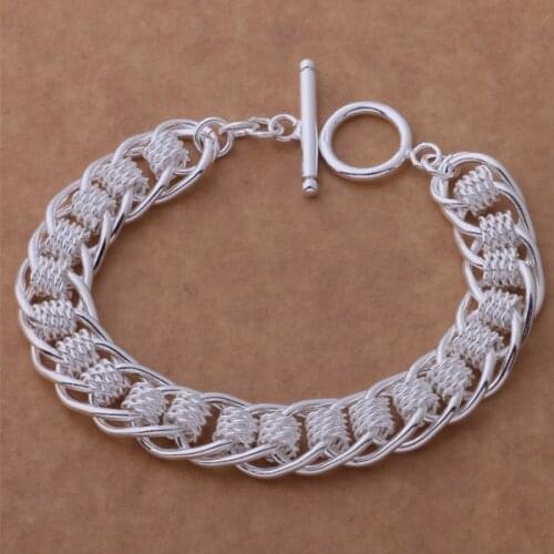 AH215 Wholesale Lucky Silver Color Charm Bracelets For Women Popular Fashion 925 Jewelry Costly TO /eitanaaa Alcajcja