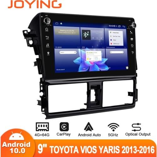 JOYING Android Car Radio Stereo 9” Central Multimedia 1 din Video MP5 Player Autoradio For Toyota Vios Yaris 2013-2016 Camera 4G