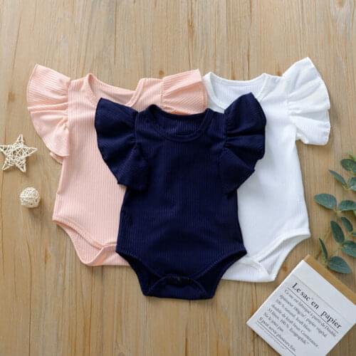 2020 Newborn Set Body Suit Baby Girl Cotton Short Sleeve Bodysuit Clothes Set Sunsuit Infant Clothing