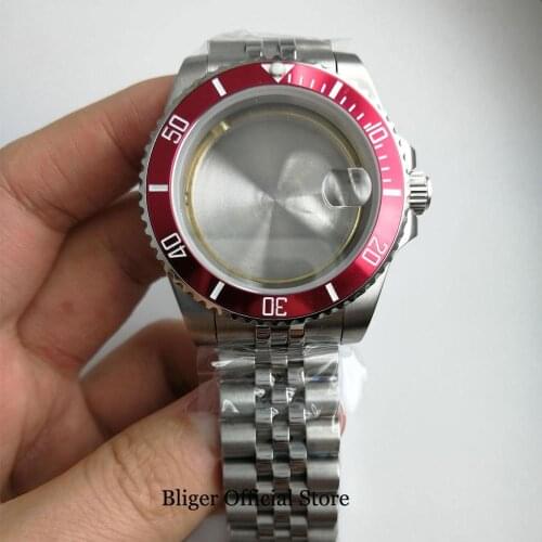 Top Stainless Steel Watch Case with Alloy Bezel Sapphire Glass with Jubilee Band Fit ETA 2836 MIYOTA Movement