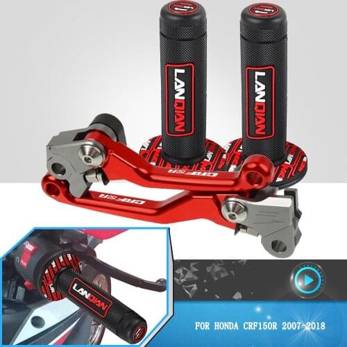 CNC Motorcycle Foldable Pivot Clutch Brake Levers Handle Grips For Honda CRF150R CRF 150 R 2007-2013 2014 2015 2016 2017 2018