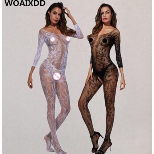 Women Sexy Costumes Lingerie Bodysuit Fishnet Crotchless Babydoll Bodysuits Nightwear catsuit erotic Underwear full bodystocking
