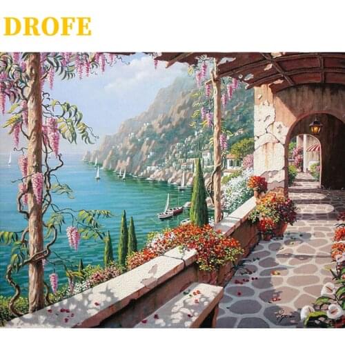 DROFE DIY Frame Painting By Numbers Wooden Frame 40x50cm Combination Unique Gift Wall Art Picture Artworks Home Decor