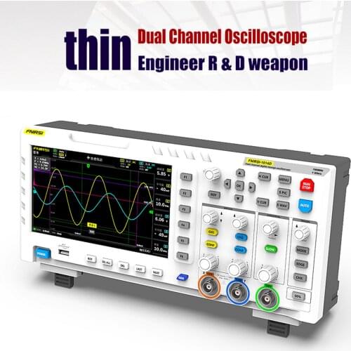 FNIRSI-1014D 7 In TFT LCD Digital Oscilloscope 100MHz* 2 2 in 1 Dual Channel Input Signal Generator Desktop Oscilloscope 1GSa/s
