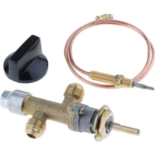 Gas Furnace Propane Gas Fire Pit Heater Control Valve W/ Thermocouple & Knob