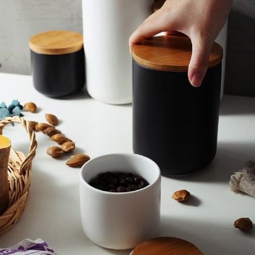 Kitchen Pure Color Tea Seasoning Nordic Style Ins Creative Хранение на кухне Bottle Set Storage Tank Almacenamiento En Cocina