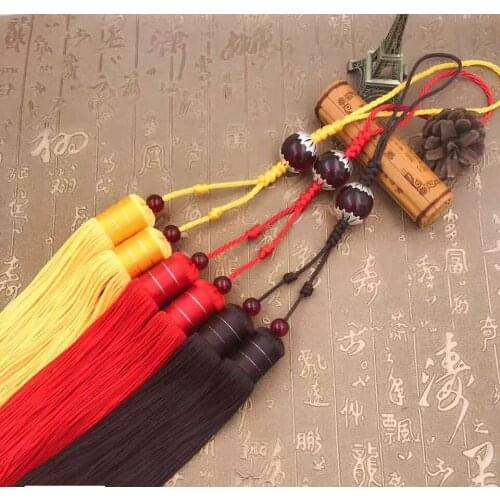 Kun Master Tai Chi Or Kung Fu Sword Tassel Martial Arts Sword Tassel Burgundy Bead