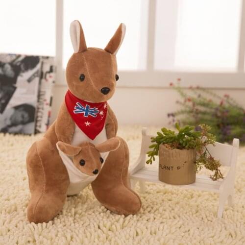 Cute Soft Plush Doll Mother And Child Kangaroo Plush Toys Baby Toys Birthday Gift For Kids