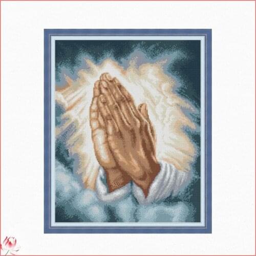 Pray Cross Stitch Kit DIY Character Pattern Embroidery Kit 14CT 11CT Needlework Sewing Kit Home Decoration Painting Crafts