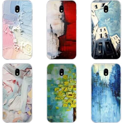 96H Art Oil Painting Graffiti Pattern Soft Silicone Tpu Cover phone Case for Samsung j3 j5 j7 2016 2017 a3 2016 a5 2017 a6 2018