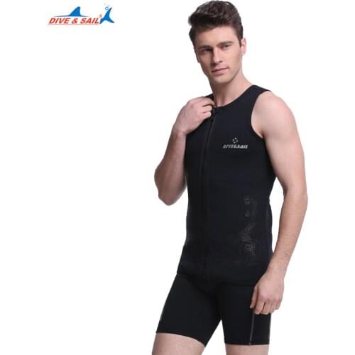 New 3MM mens wetsuit vest neoprene thickened mercerized velvet wetsuit vest surfing cold-proof sleeveless swimsuit