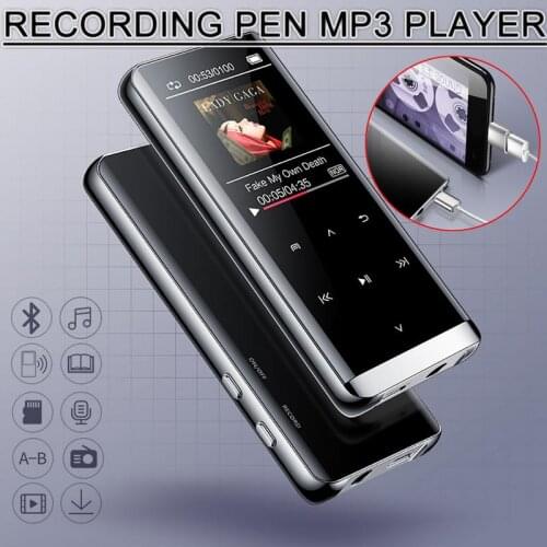 OTG MP3 Player Voice Recorder Bluetooth4.2 Touch Screen 1.8inch Mini 800mah With HIFI 5D 8GB/16G Ultra Thin HiFi MP3 Player
