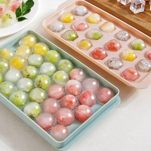 Plastic Molds DIY Ice Tray 33 Grid 3D Round Ice Molds Home Bar Party Use Round Ball Ice Cube Makers Kitchen DIY Ice Cream Moulds